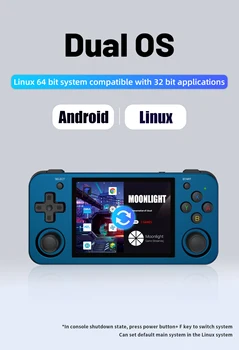 ANBERNIC RG353M Handheld Game Console Aluminium Alloy CNC Support Dual OS Android 11+Linux, 5G WiFi 4.2 Bluetooth 3.5 Inch IPS 2