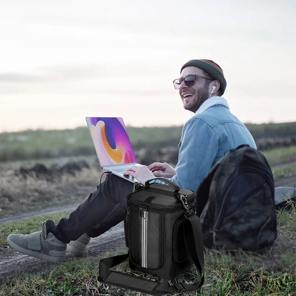 Carrying Case for Anker C300/C300 DC Portable Power Station Bag Organizer Bag Waterproof Anti-drop with Shoulder Strap & Handle