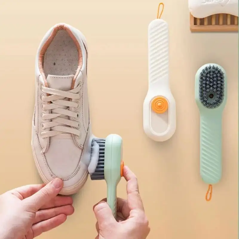 Automatic liquid laundry brush with soap dispenser multifunctional hydraulic cleaning brush, shoe brush, cleaning cleaner