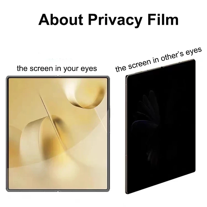 2 Stücke Anti-Spy Peeping Privatsphäre Hydrogel Film Für Samsung Galaxy Z Fold 2 3 4 5 Weiche Externe innere Displayschutzfolie – Detail 4