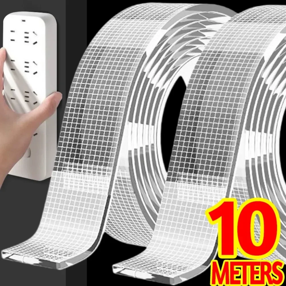 Strong Nano Double Sided Tape Waterproof Removable Transparent Adhesive for Home Kitchen Office Wall Hanging Photos Decor Crafts