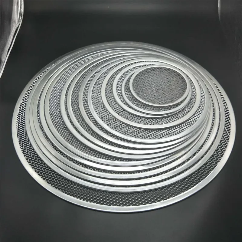 Pizza Screen Pan Baking Tray Pizza Pan Peel Stone 10/12inch Aluminum Metal Net Bakeware Kitchen Tools pizza peel pizza bakeware