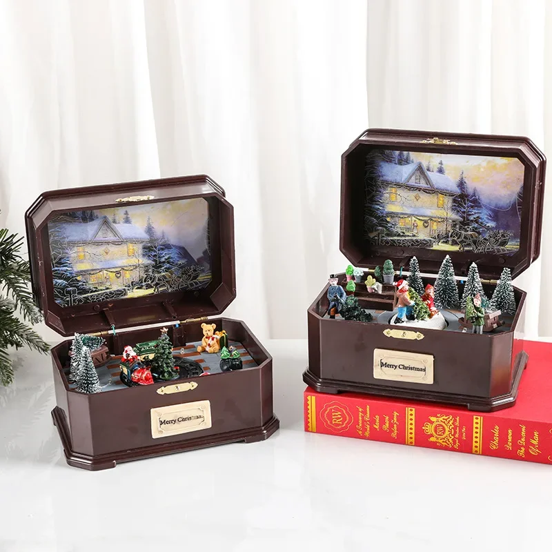 Rotating Music Box with LED Lights - USB/Battery Powered Gift for Christmas/Birthday! 🎄🎵 #GiftsForHer #HomeDecor 3