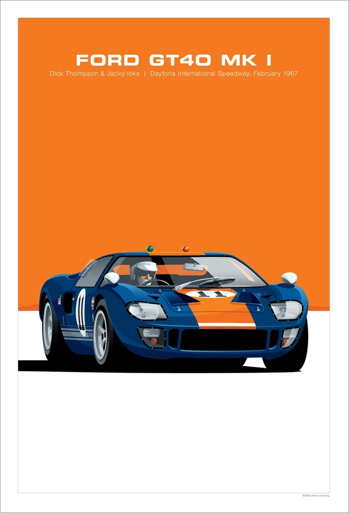 Voiture de sport Vintage rétro Racing GTR, Art mural, affiche imprimée sur toile HD, maison, chambre, bureau, fournitures de décoration