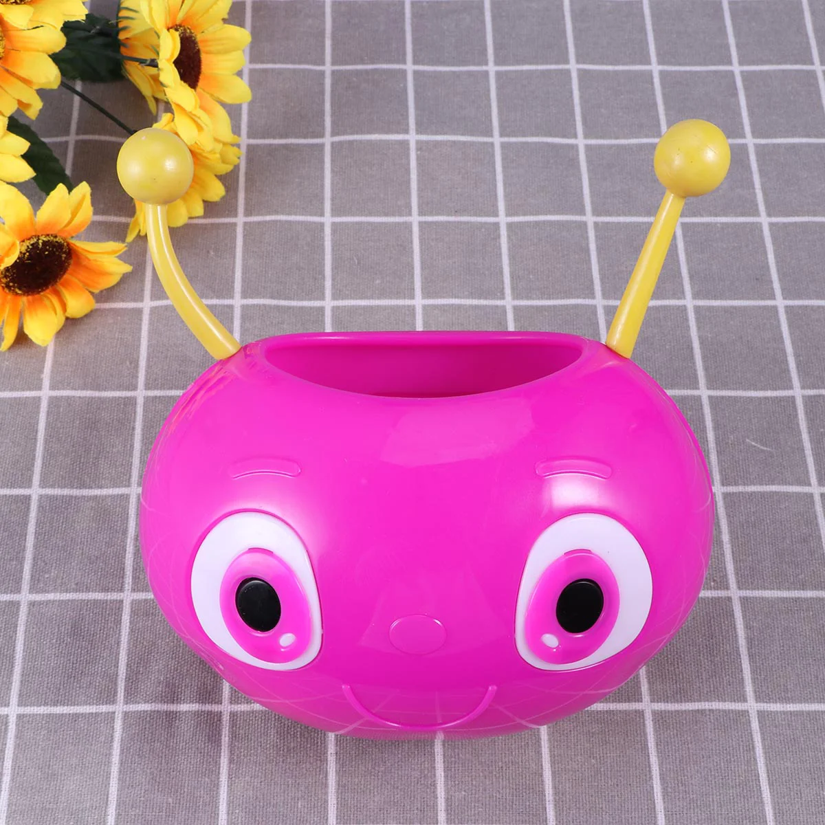 

Детская корзина, пластиковая корзина с милым рисунком червя, велосипедная корзина, корзина с передним рулем, переносная стойка, держатель, Органайзер