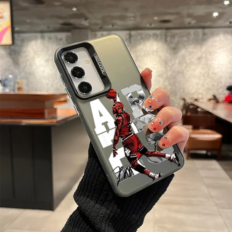 Dynamic Basketball Themed Phone Case - Laser Hard PC+TPU Back Cover