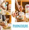 Breakfast Oatmeal Cereal Nut Yogurt Salad Cup Two-Layers Portable Container Set With Fork Cup Lid Bento Food Bowl Lunch Box 4