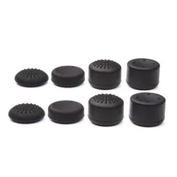 Universal Silicone Thumb Grip Caps - 8-Pack (Black)