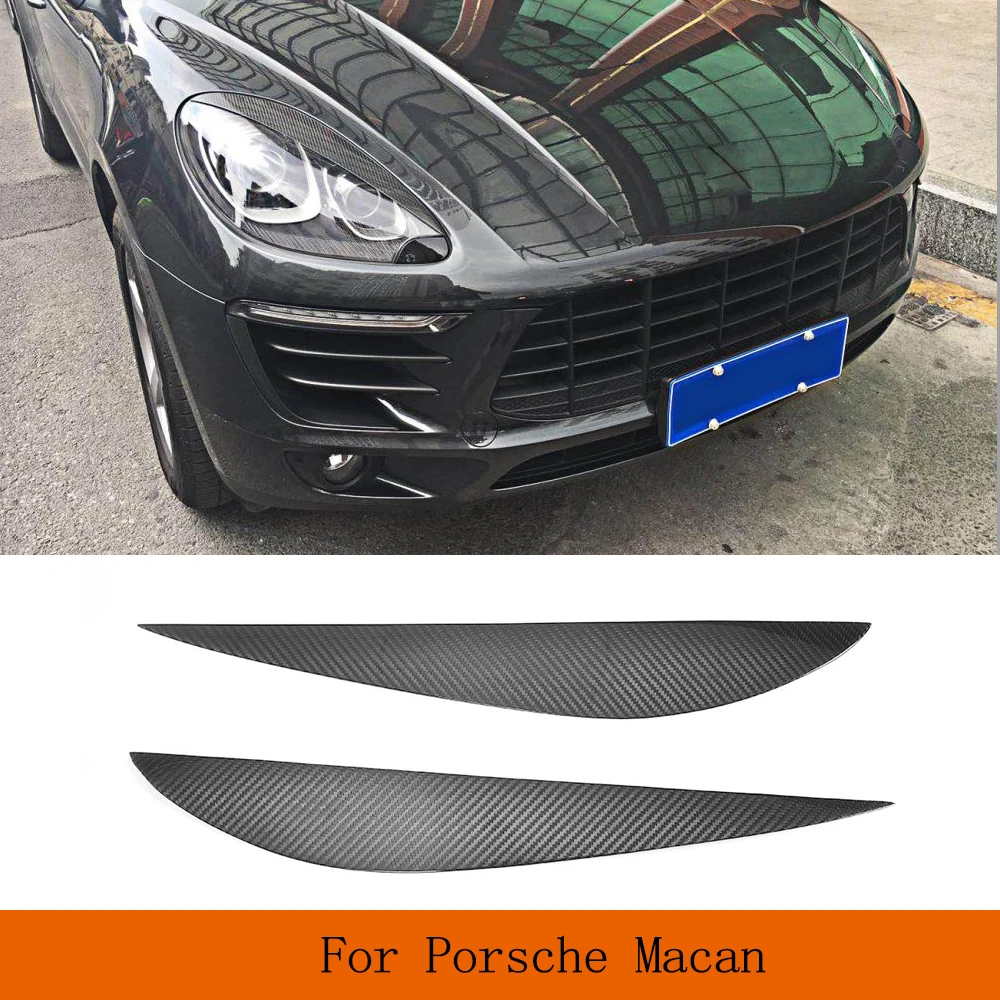 

Сухой углеродный передний налобный фонарь для Porsche Macan Base/Turbo/GTS/S Sport Utility 4-дверный налобный фонарь 2014-2018 налобный фонарь