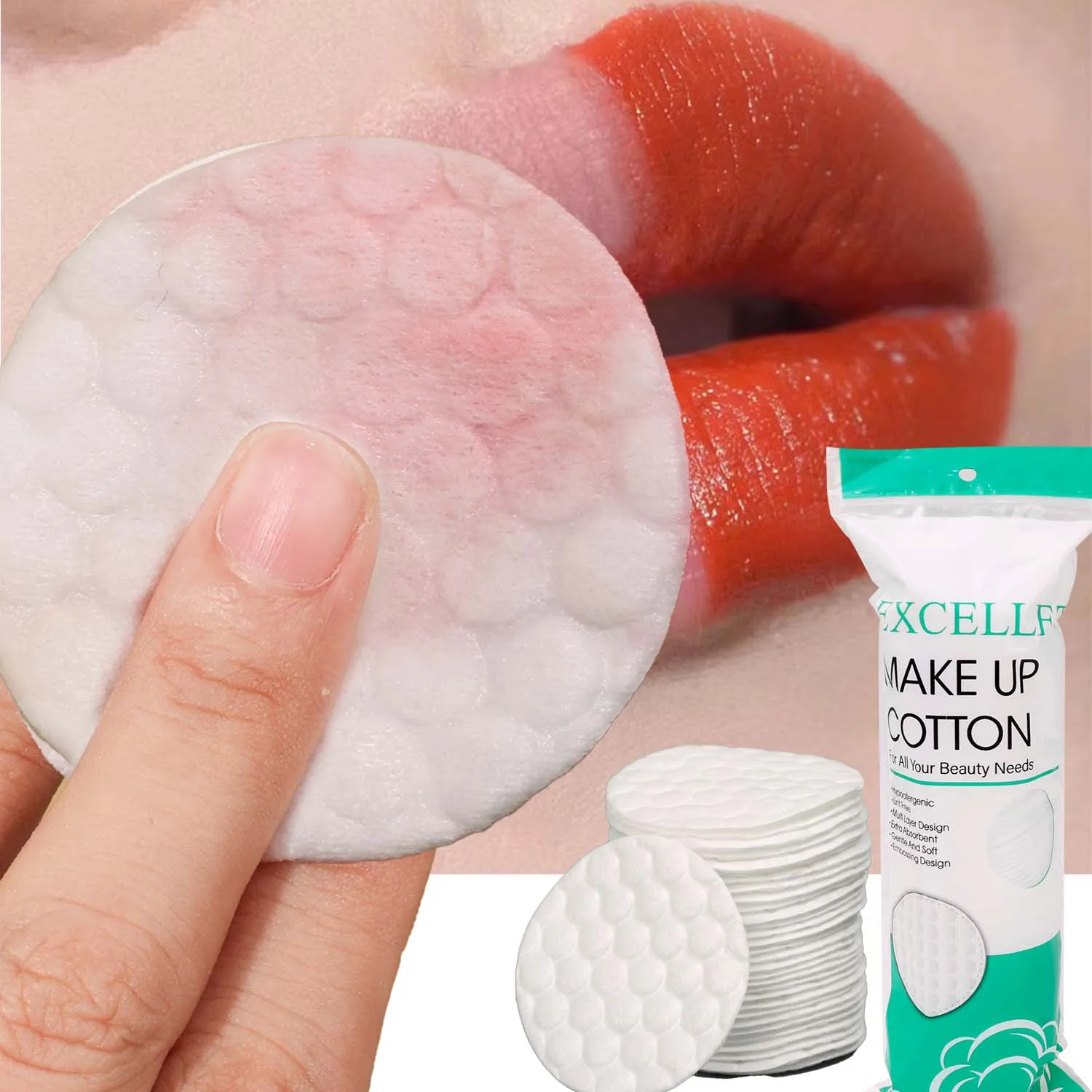 Description Picture 6 of itemBreathable Cotton Pads Disposable Soft Round Makeup Remover Pads Double Sided Facial Cleaning Nail Art Polish Remover Cotton Pad