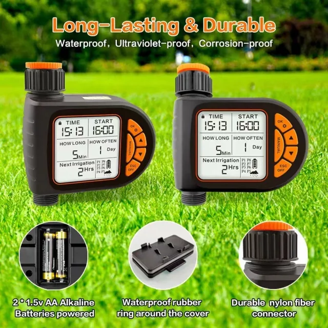 Digital Smart Timer Water Sprinkler Water Saving Durable Automatic Water Irrigation Controller Professional Plant Watering Timer 4