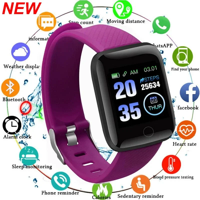 116Plus Smart Watch for Men Women Kids Gift Message Remind Music Control Sport Step Calories D13 Smartwatch Alarm Clock 2