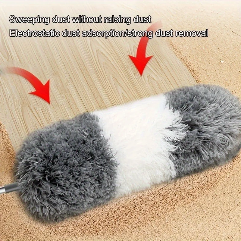 1 pole + 1 feather dusters Microfiber Feather Duster 110.23 Inch Extendable And Bendable Long Handle Dusters For Dust And Cob cleaning duster retractable duster microfiber duster brush telescopic duster brush feather duster microfiber dust brush telescopic dust brush telescopic dust remover