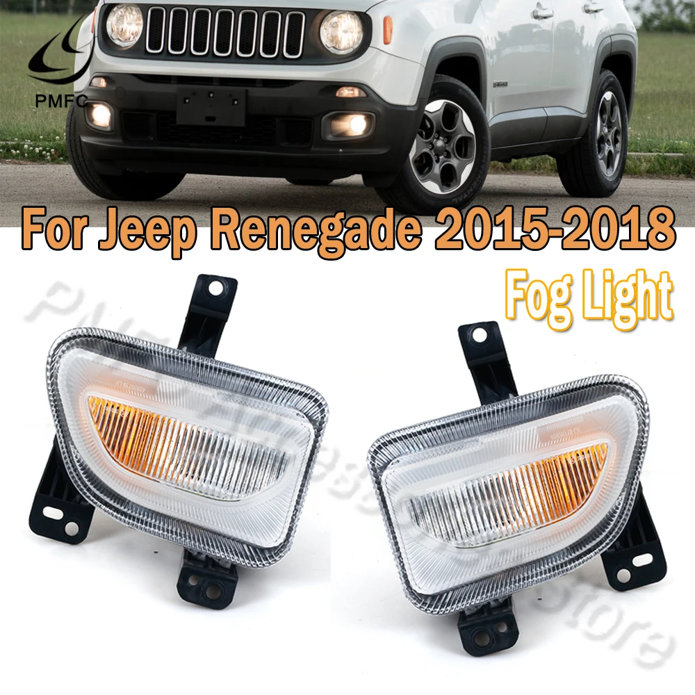 

PMFC LED Headlight Fog Light DRL Headlights Fog Light Daytime Running Lights Driving Light Foglights For Jeep Renegade 2015-2018