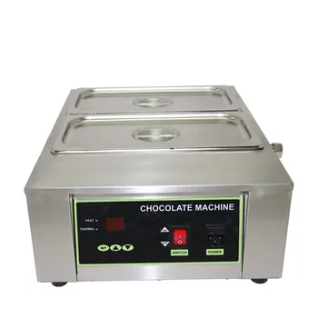 Stainless Steel Commercial Chocolate Melter Tempering Machine Small Model 2-tank Chocolate Melter PotFor Hotels&Restaurant 1