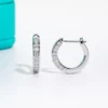 AnuJewel 0.56cttw Luxury Moissanite Ear Hoop Earrings 925 Sterling Silver Earring For Woman Wedding Engagement Jewelry Wholesale 3