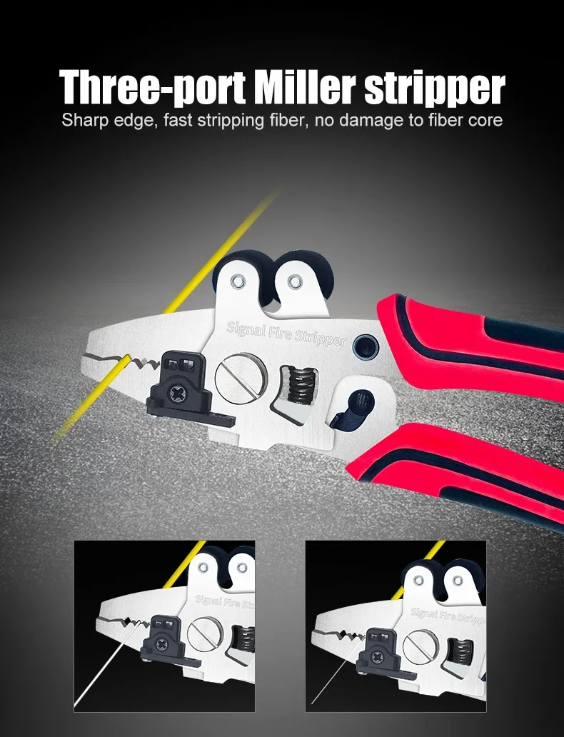 FTTH 9 in1 Stainless Steel Stripping Pliers Multifunctional Fiber Optic Strippin