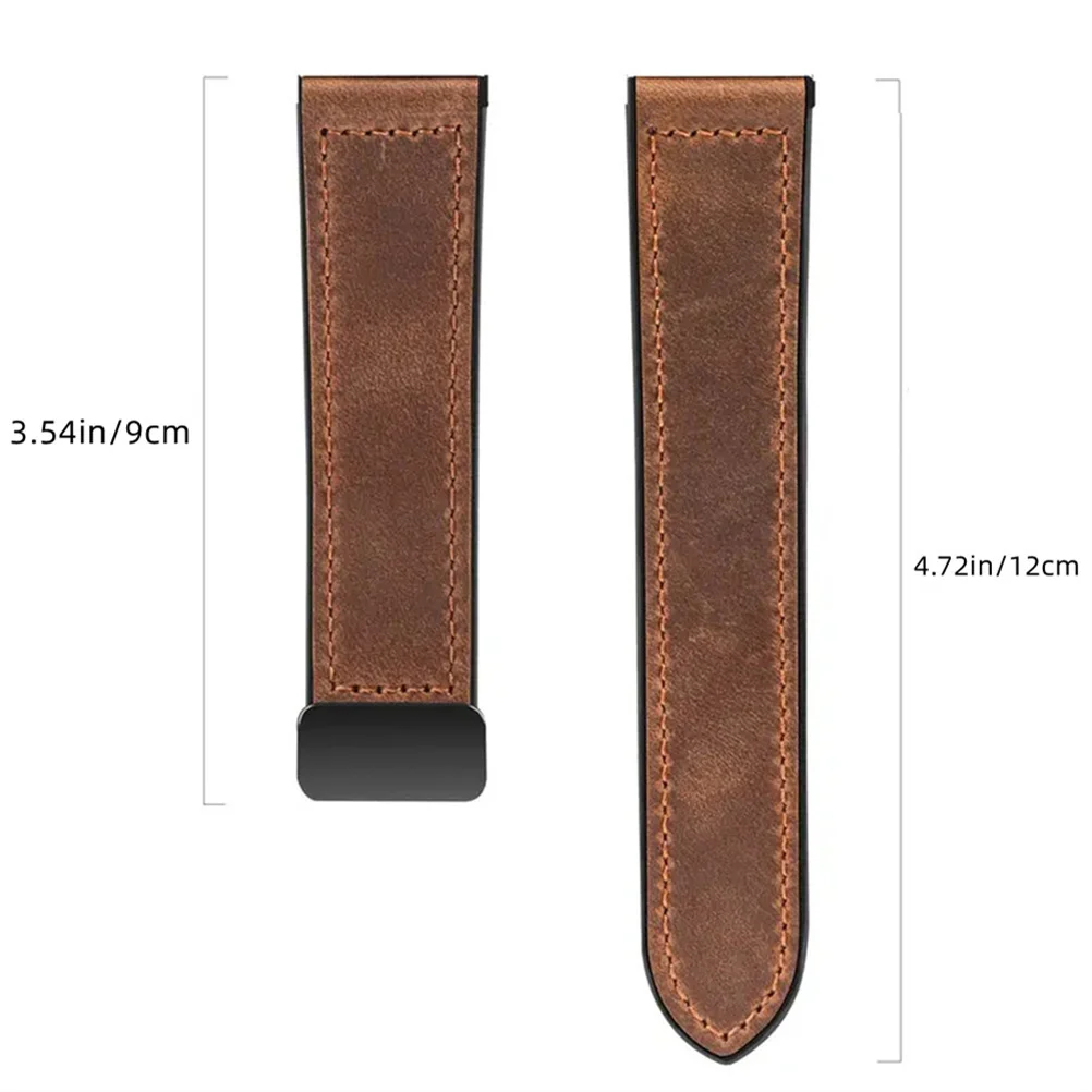 Elegant Magnetic Leather Silicone Strap - Premium 20/22mm Bracelet Band