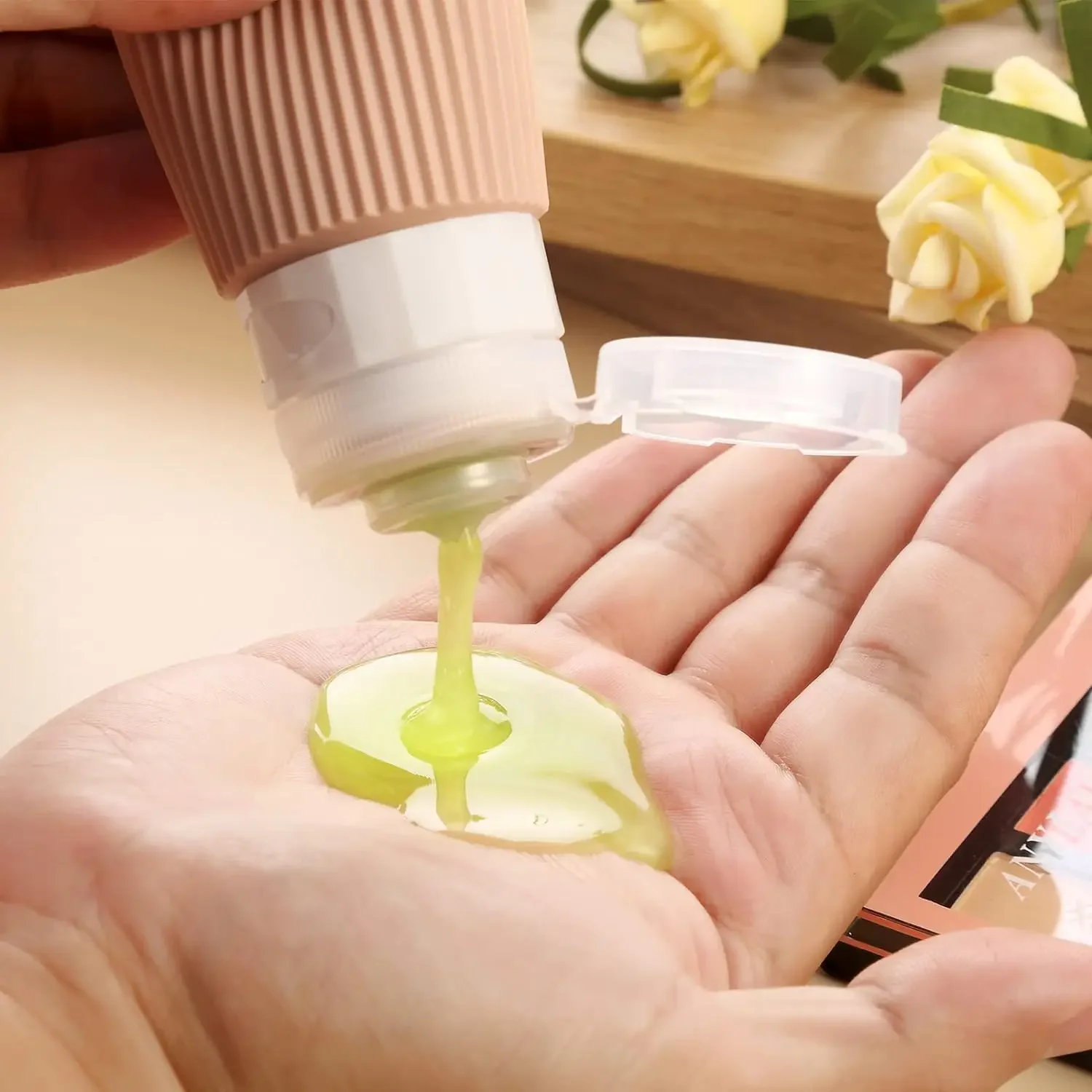 4pcs Leak Proof Squeezable Silicone Travel Size ConTravel Bottles 3oz