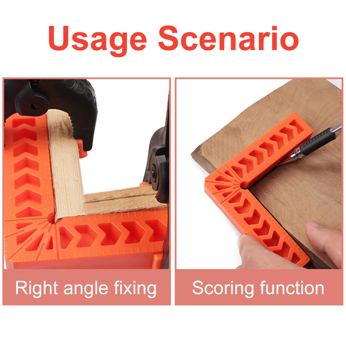 8Pcs 90 Degree Positioning Squares 4/3 Inch Right Angle Clamps Reusable Plastic L Fixing Clamp Woodworking Tools