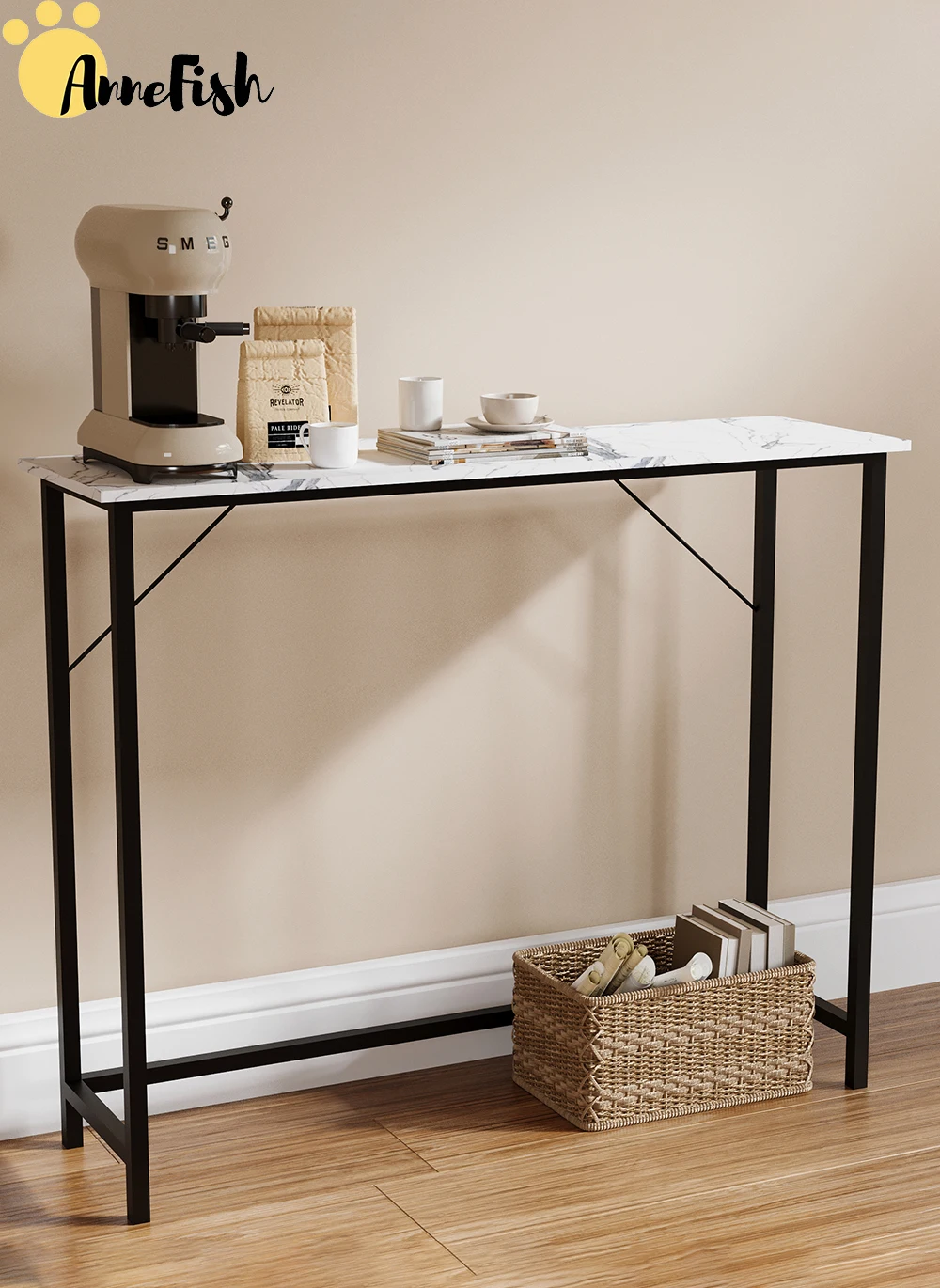 طاولة وحدة التحكم AnneFish، طاولة أريكة بسيطة، ركن...