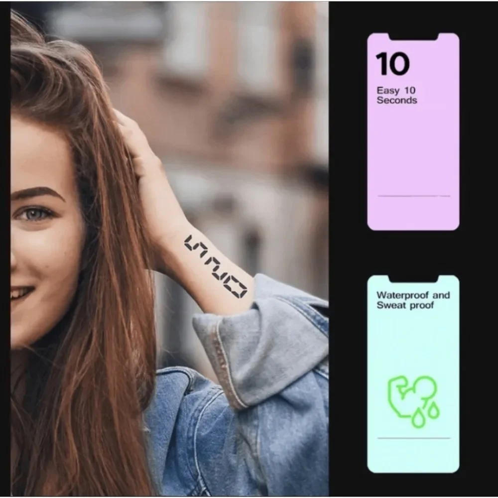 1 Sheet Arm Cool Tattoo Sticker Waterproof Long Lasting Party Temporary