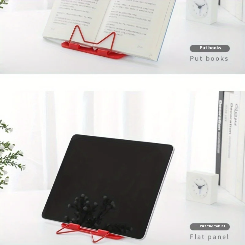 1Pc 다기능 독서대, 조절 가능한 다각도 책꽂이, 책, 태블릿 및 휴대폰용 범용 브래킷