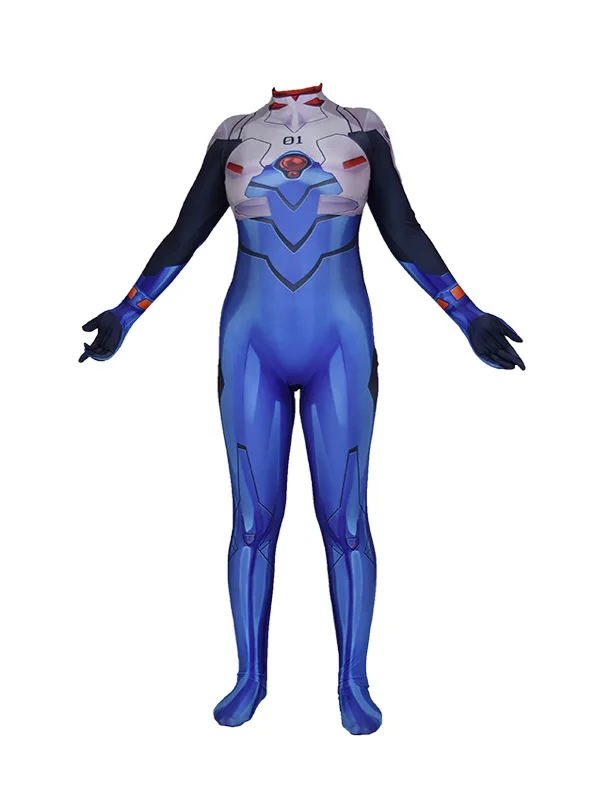 thumbnail image 1 of Halloween Anime Asuka Langley Soryu Mari Rei Ayanami disfraz Cosplay Asuka monos de prueba Zentai traje adultos niños mono, 1 of 5