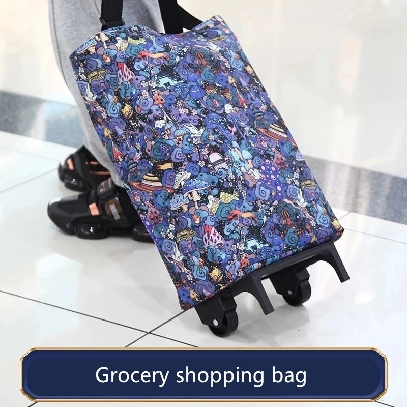 Storage Bag Foldable Storage Bags Foldable Storage Bag Folding Storage Bag High Capacity Shopping Food Organizer Trolley Bag On Wheels Portable Shopping Bags Buy Vegetables
