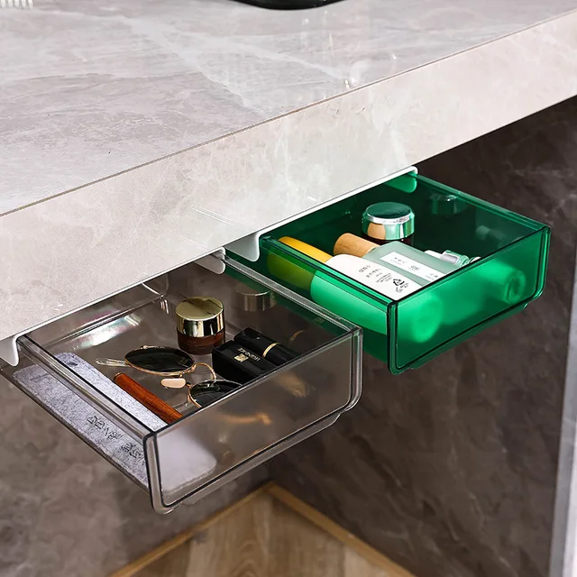 Fiókos Típusú Fiókszervező Az Íróasztal Alatt Láthatatlan Levélpapíros Box Kollégiumi Levélpapír Tároló Polc - Image 3