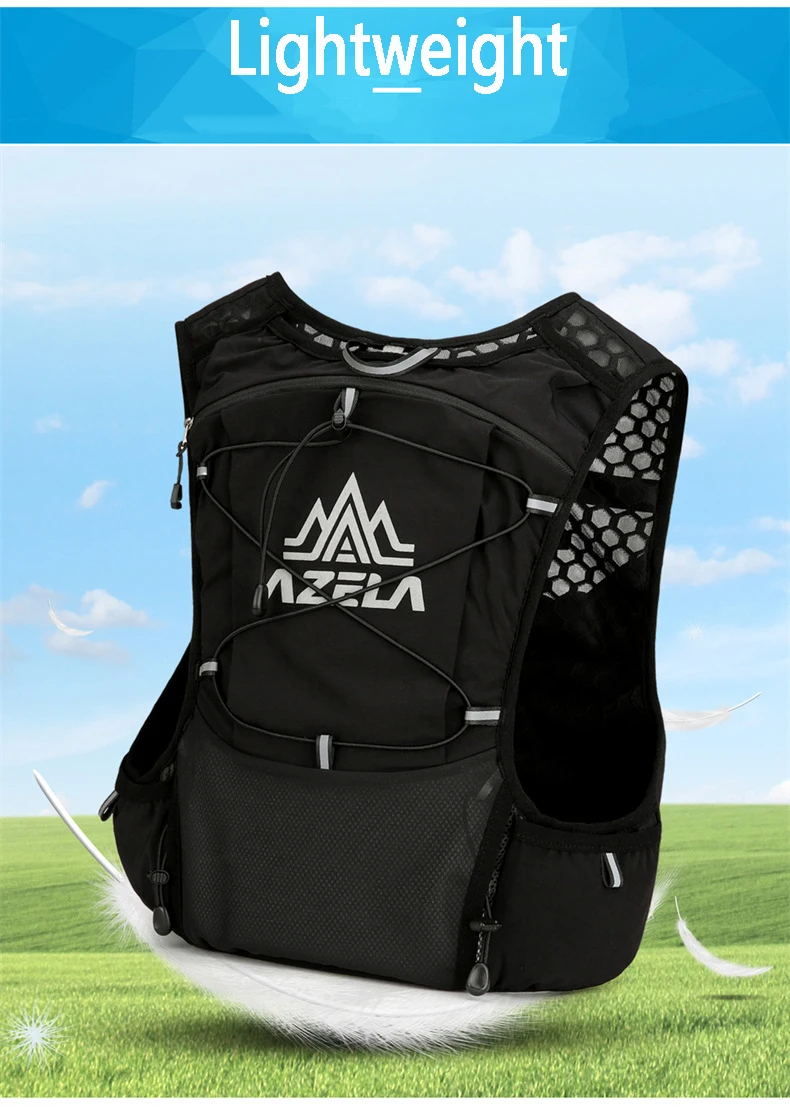 Outdoor Trail Running Backpack Ultralight Running Race Hydration Vest Breathable Jogging Vest for Marathon Cycling Hiking Trail