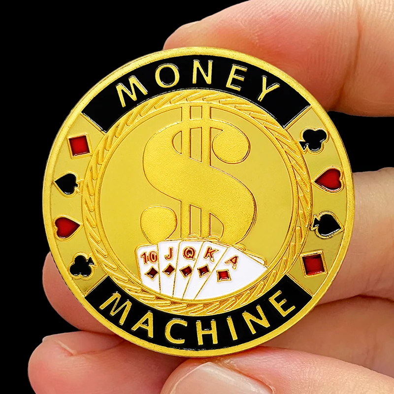 Las Vegas Poker Card Guard Monete Placcate In Oro, Monete Fortunate Per Giocare A Chip Di Metallo Piccola Collezione Regalo