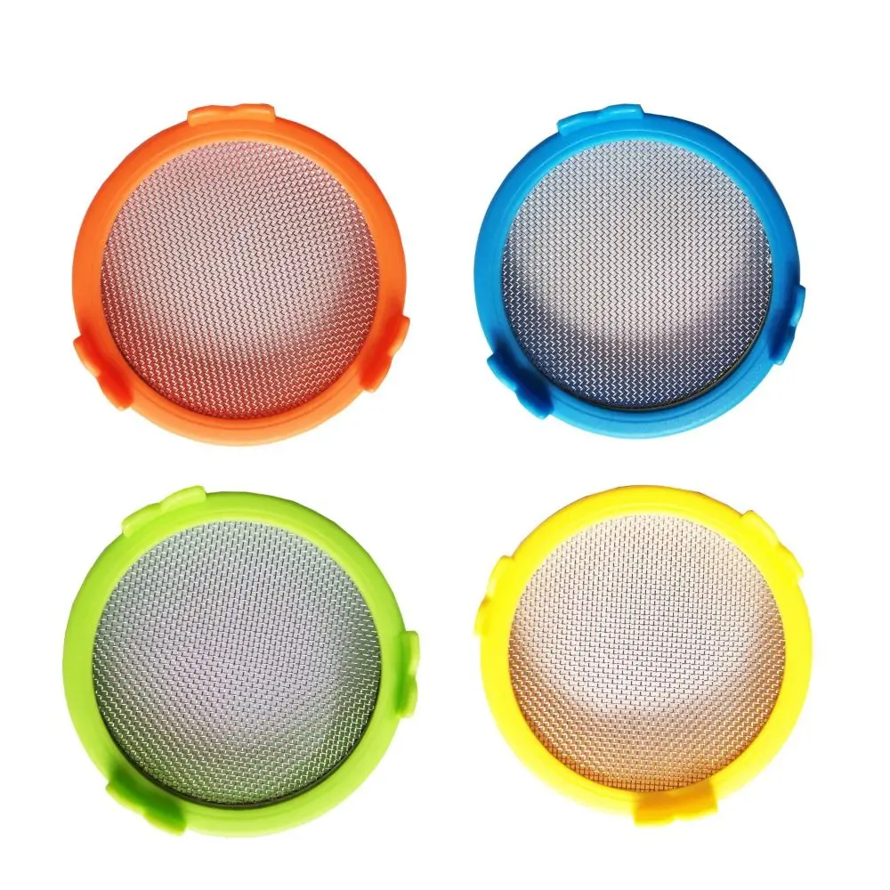 Sprouting Jars Kit Plastic Sprouting Lid Stainless Steel Screen Mesh Cover Cap for 86mm Wide Mouth Mason Jars