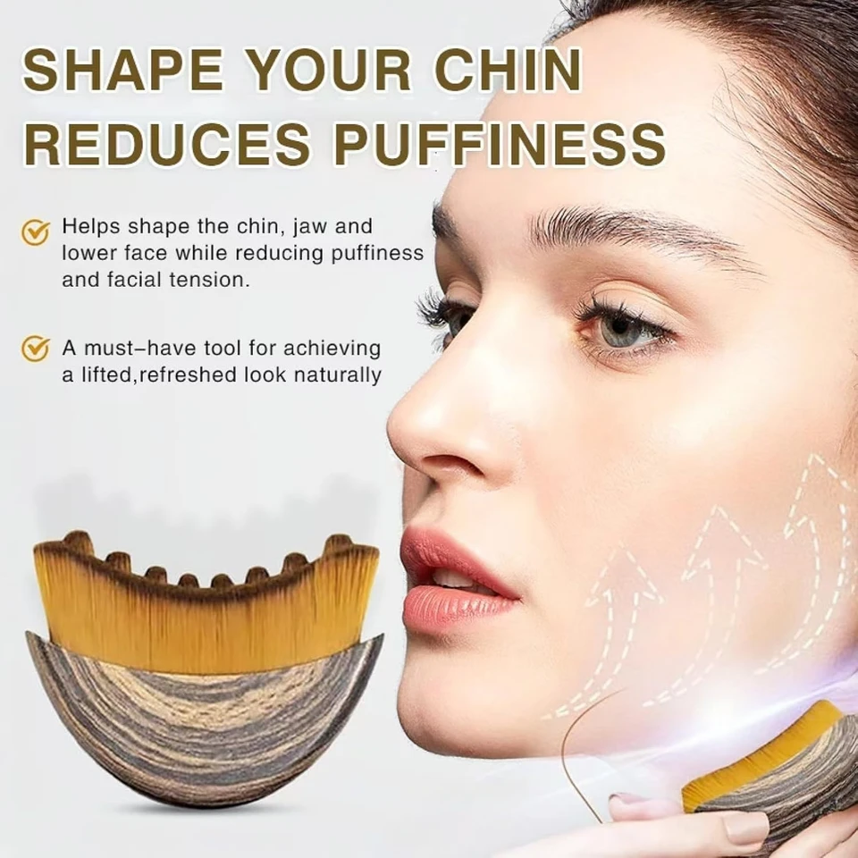 Brosse de massage contour lymphatique pour le visage avec boîte_voghion.com