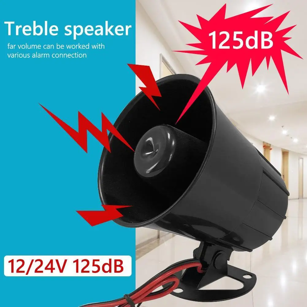 Warning Alarm Siren 125dB Universal for Car Auto Motorcycle Truck 12V 24V siren alarm