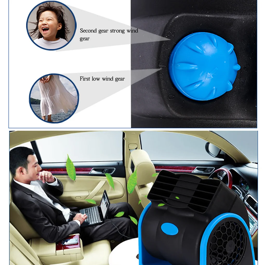 12V Mini Portable Air Conditioner Car Leafless Conditioning Humidifier Purifier USB Desktop Air Cooler Cooling Silent Fan