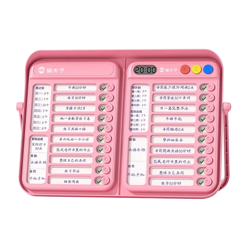 Chore Chart Kids, Plastic Checklist Board Daily to Do List Task Board Erasable Whiteboard Sign, Desktop/Hanging/Magnetic