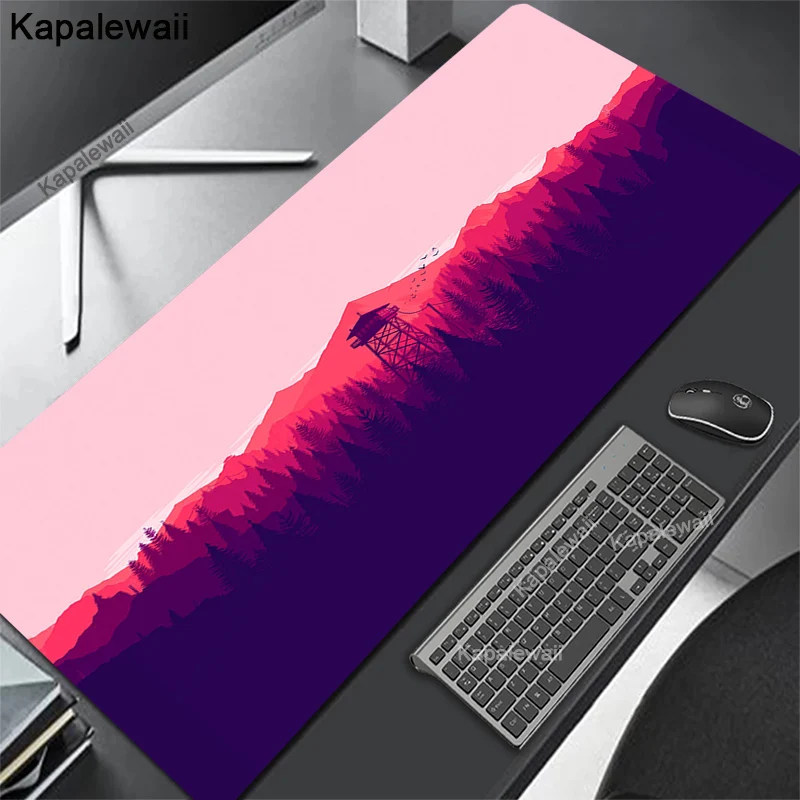 

Deep Forest Firewatch Laptop Gamer Mousepad Gaming Mouse Pad XXL Large Rug Locking Edge Keyboard 100x50cm Deak Mat for Cs Go LOL