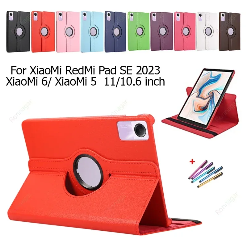 Capa Rotativa para Xiaomi Redmi Pad Capa para Xiaomi Pad se 10.6 5pro 6pr 11 Rotação 360 °