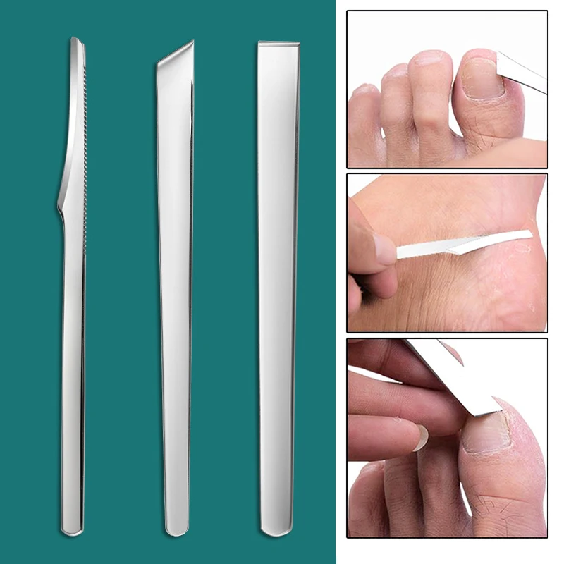 3PCS Pedicure Knife Professional Pedicure Nail Knife Set Toenail Knives Cuticle Remover Foot Repair Sharp Blade Kit 3pcs muddler poke needle spoon tool set for beads professional silicone uv resin mold epoxy jewelry making