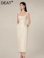 فستان بروتيل نسائي بدون أكمام ، خصر مرتفع ، مزين بالخرز ، مفرغ ، فساتين حفلات أنيقة ، موضة ، جديد ، صيف ، 13DB3604 1