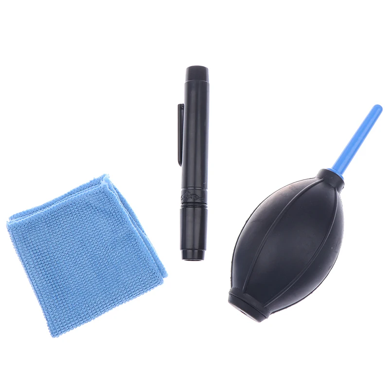 Camera Cleaning Kit 1Set Dust Cleaner Lens Clean Brush Pen Wipes Fuliginous Air Blower Kit For Canon Sony Spirit Warm Shoe Lens