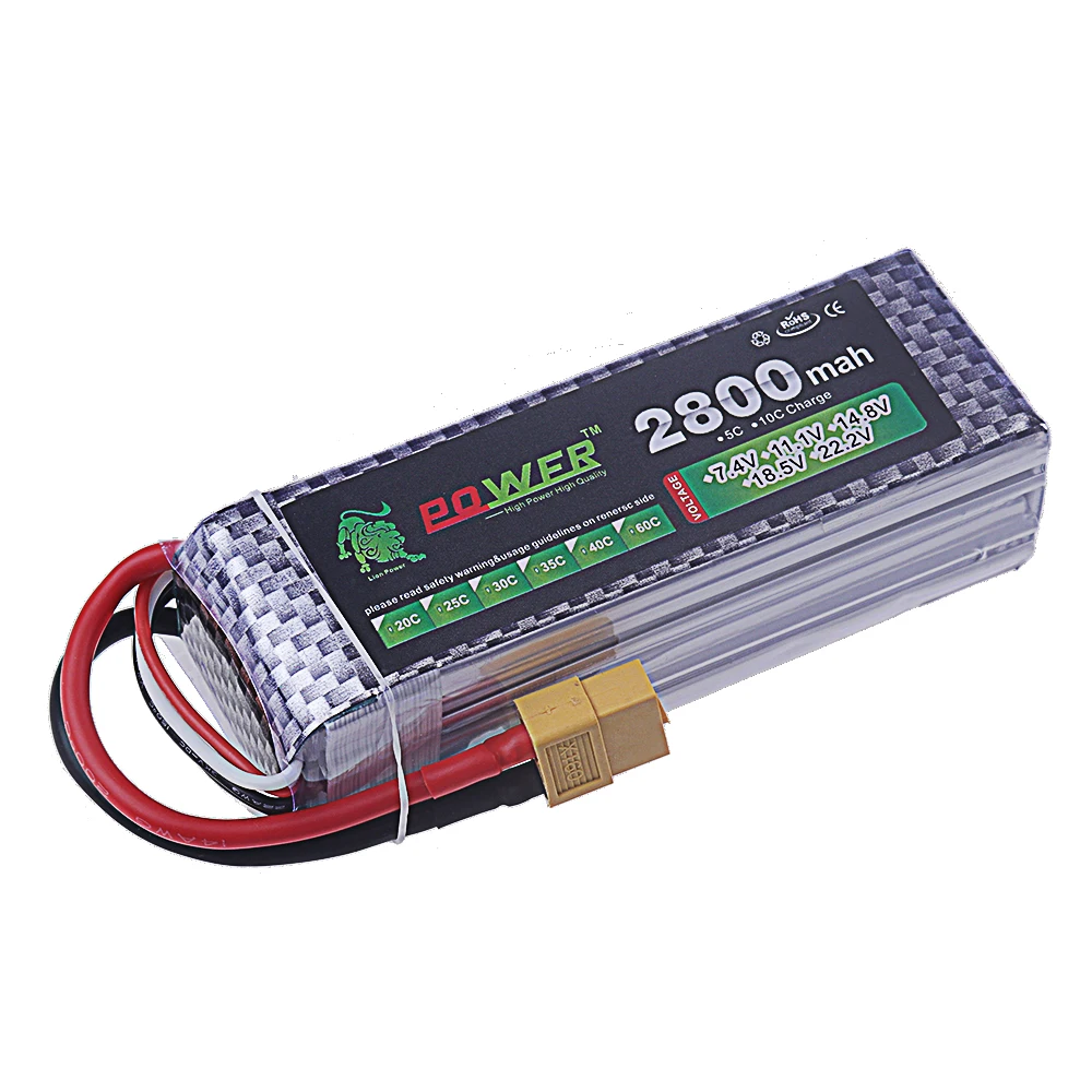 Batterie Drone 4S Lipo 14.8V 2800-4200mAh XT60/T Plug