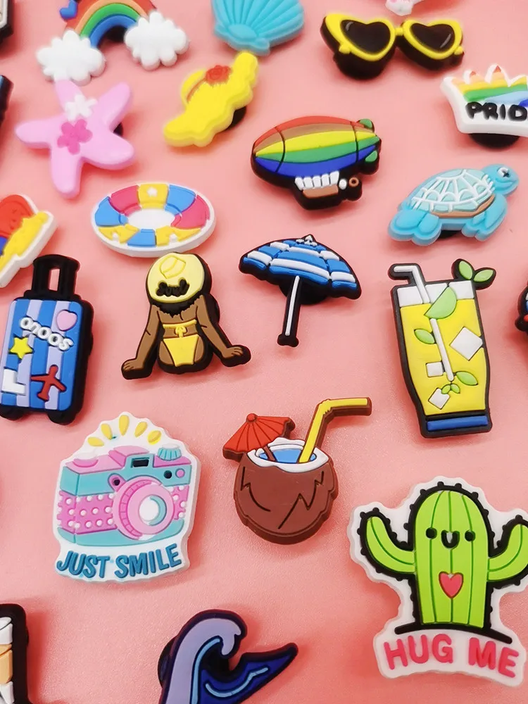 35 Pièces Décorations De Plage Pour Chaussures – Charmes PVC Pour Crocs, Sabots, Sandales | Cadeau Anniversaire Été