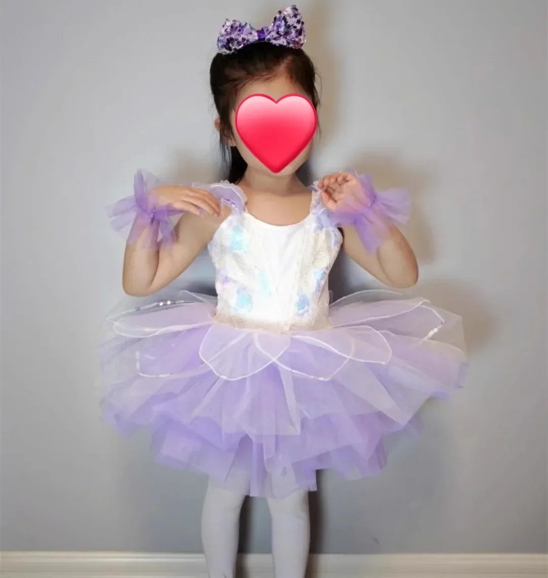 فستان رقص يوم الأطفال فتاة الباليه هدية عيد ميلاد الترتر الباليه الاطفال ملابس فساتين الأميرة الصيفية الفتيات الزي