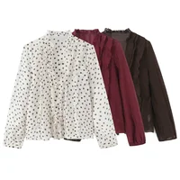 2026 new women's fashion casual temperament simple long sleeved V-neck design layered decorative shirt