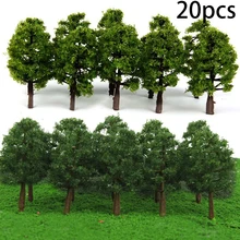 

20Pcs Mini Model Trees Micro Landscape Decor Train Layout Accessories DIY 8CM Building Model Outdoor Yard Garden Decor