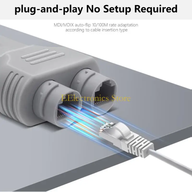 B03C IP68 방수 RJ45 커플러 POE 스플리터 POE 익스텐더 RJ45 커넥터