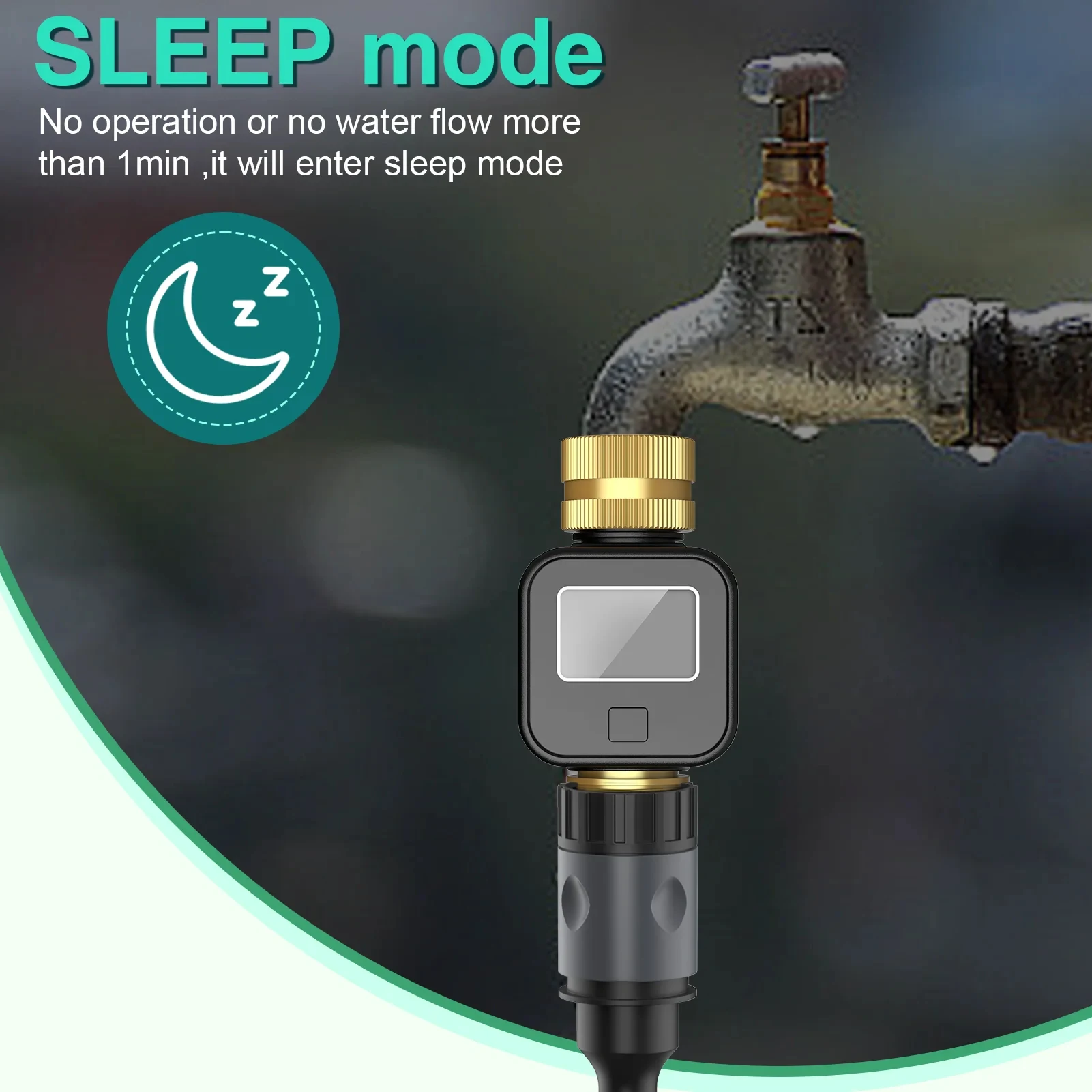 Digital Water Flow Meter High Accuracy Waterproof Electronic Flowmeter for Outdo