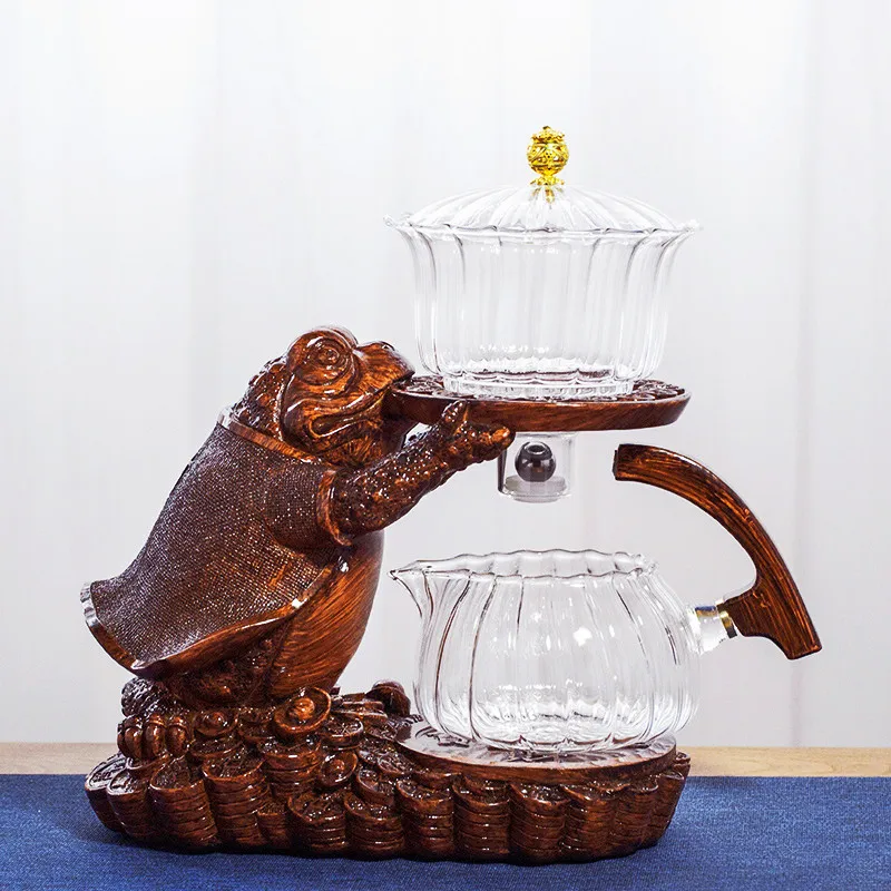 Théière Automatique En Verre Avec Infuseur Magnétique - Pour Thé Kungfu, Cérémonie Du Thé, Maison Et Bureau